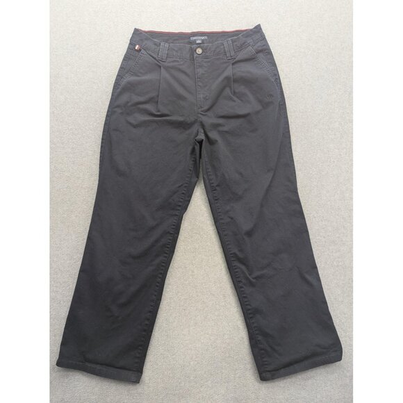 Tommy Hilfiger Pants Womens 8 Black Chino Straight Leg Ankle Stretch Casual - Picture 1 of 15